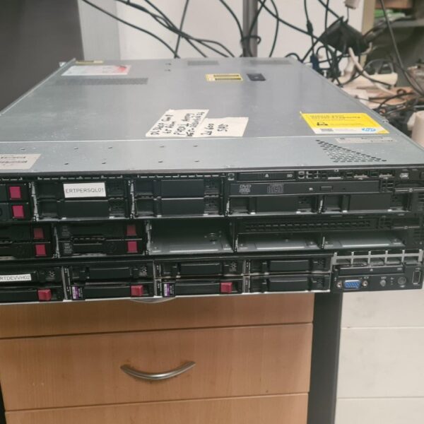 HP PROLIANT DL360P G8 1RU 12C SERVER 2X E5-2630  64GB 2X600 SAS GEN8 RAILS