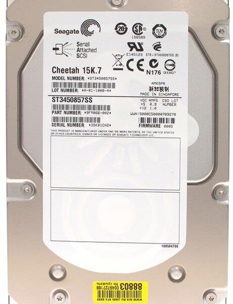 DELL ST3450857SS - 450GB 15K RPM 16MB CACHE SAS 6G 3.5"