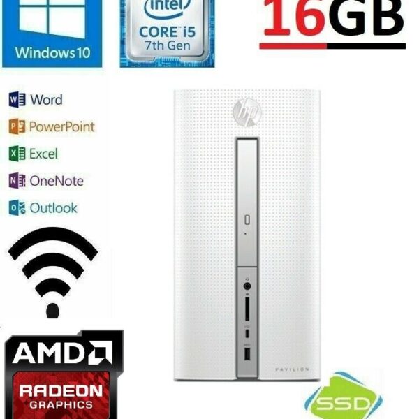 HP Pavilion 570-p055a Intel® Core™ i5-7400 16GB 128GB SSD +2TB Radeon R5 WIN10/Office