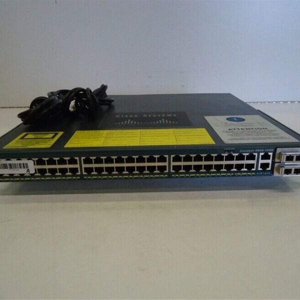 Cisco 4948 10G WS-C4948-10GE + Dual X2-10GB-SR Modules, Dual PSU