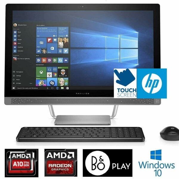 HP 24-B013A AlO Quad  A10-9630P 16GB DDR4 1T SSD HDD HDMI /FHD/WIFI/W11/Office