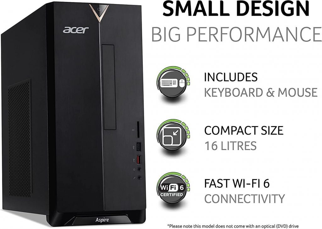 Acer Aspire TC-1660 i5-11400/16GB/512GB SSD +1TB SATA GTX1650 DVDRW ...