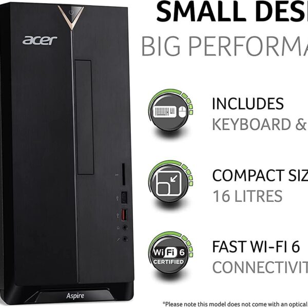 Acer Aspire TC-1660 i5-11400/16GB/512GB SSD +1TB SATA GTX1650 DVDRW WIN11 OFFICE