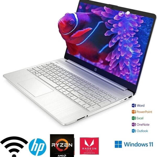 HP 15.6-inch R5-5500U/8GB/512GB SSD Laptop - Natural Silver W11 OFFICE