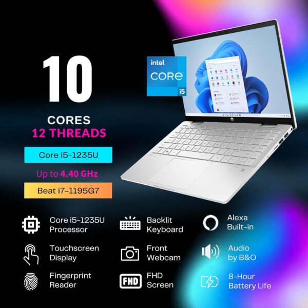 HP Pavilion x360 14" i7-11th Gen  512GB SSD 16GB 2in 1 laptop Touch Win11 OFFICE