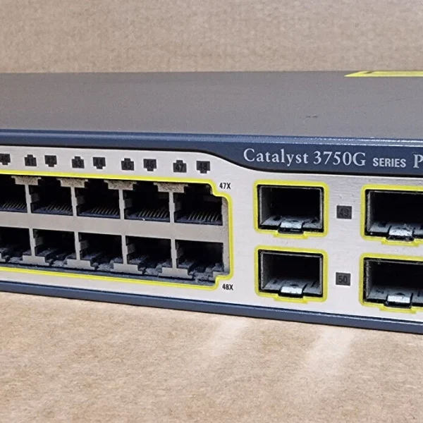 CISCO CATALYST 3750G 48 PORT POE SWITCH - WS-C3750G-POE USED