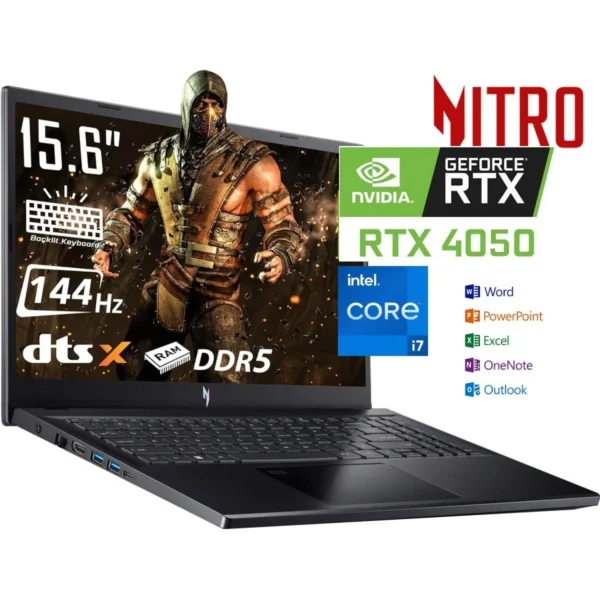 Acer Nitro V 15 15.6-inch Intel i7-13620H/16GB/512 SSD/RTX4050 6GB Gaming Laptop